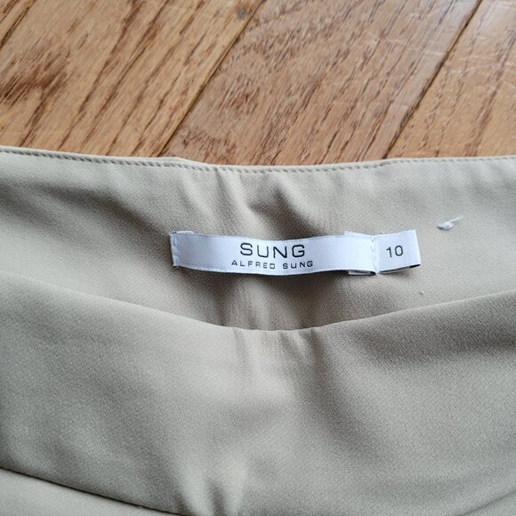 Alfred Sung Crop Stretch Pant Pull On Dress Pant Size 10 - Picture 3 of 11